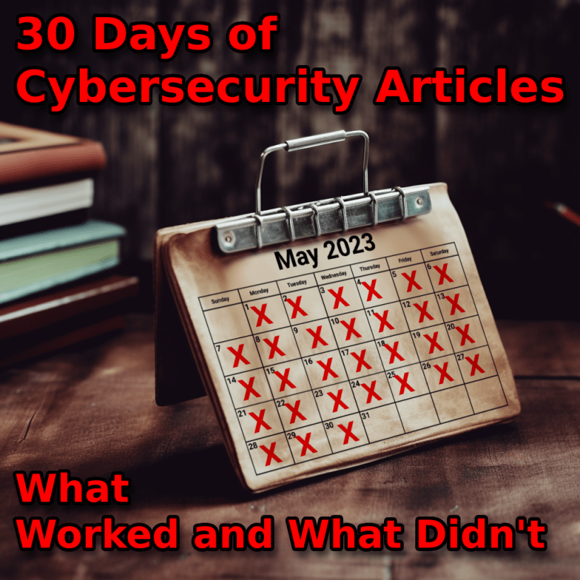 I wrote a cybersecurity  article every day for 30 days – Here is what I&nbsp;learned.