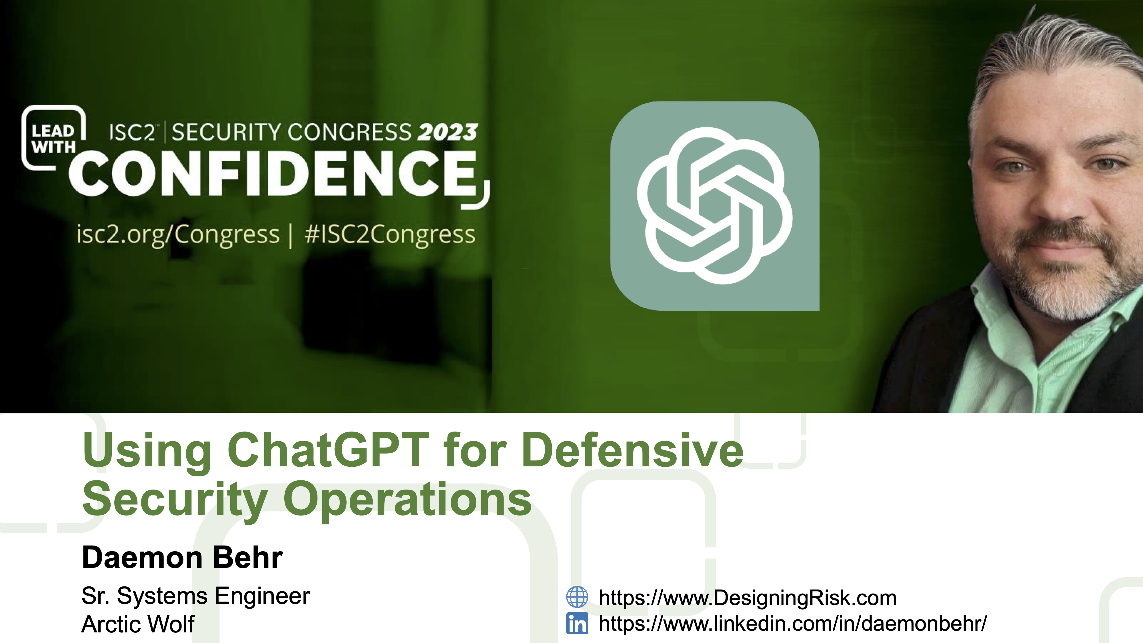 Using ChatGPT for Defensive Security Operations – Designing Risk in IT ...